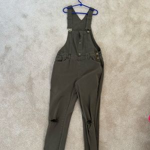 American Eagle Green Overalls